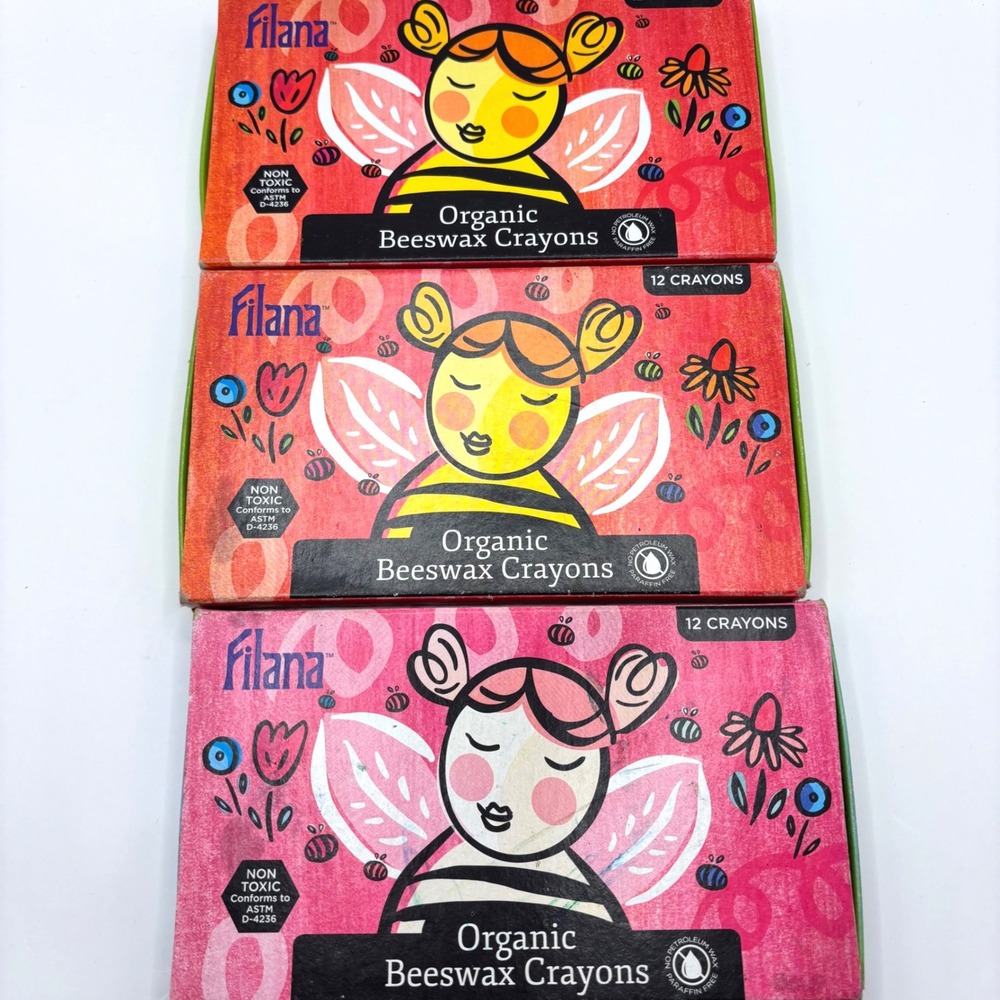 Filana Organic Beeswax Crayons Bundle Stick and Block Non-Toxic Paraffin Free